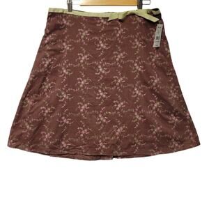 NWT Mocha Mousse Embroidered Skirt Coquette Twee Cottage Core Ribbon Bow Size 15
